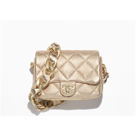 chanel mini flap bag metallic